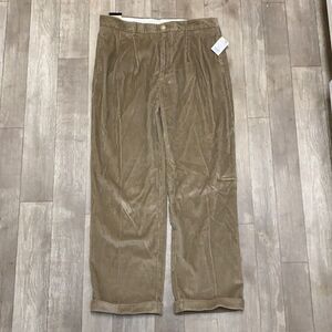 Mens NWT Nautica Rigger Corduroy Classic Fit Double Pleated Front‎ Chino Pants